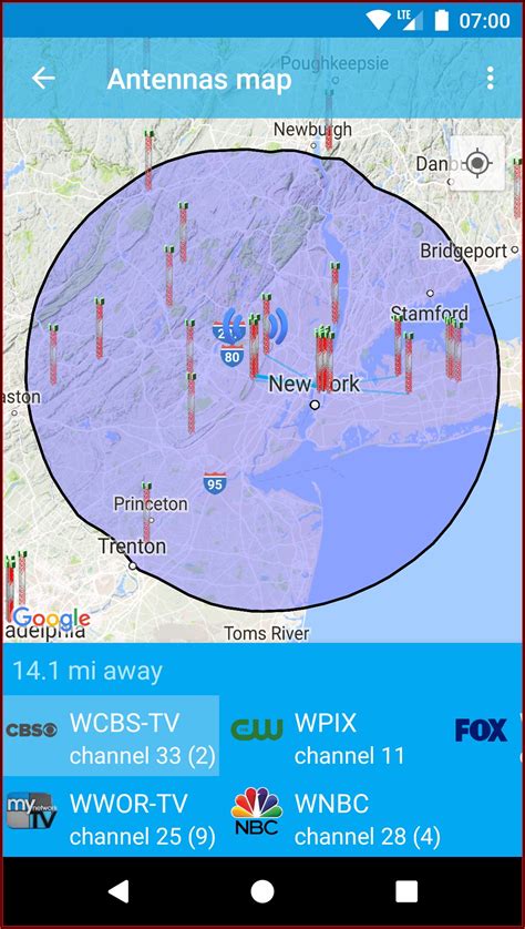 channel 25 tv antenna map